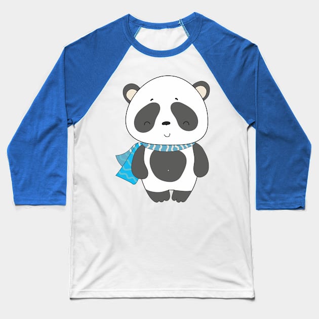 Funny panda Baseball T-Shirt by katanya78